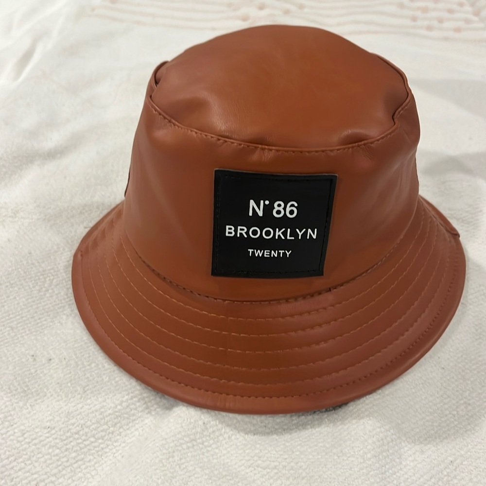Brown bucket hat